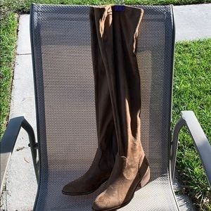 Tan Gianni Bini Over the Knee Boots.